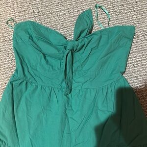 Sim and Sam green strapless dress